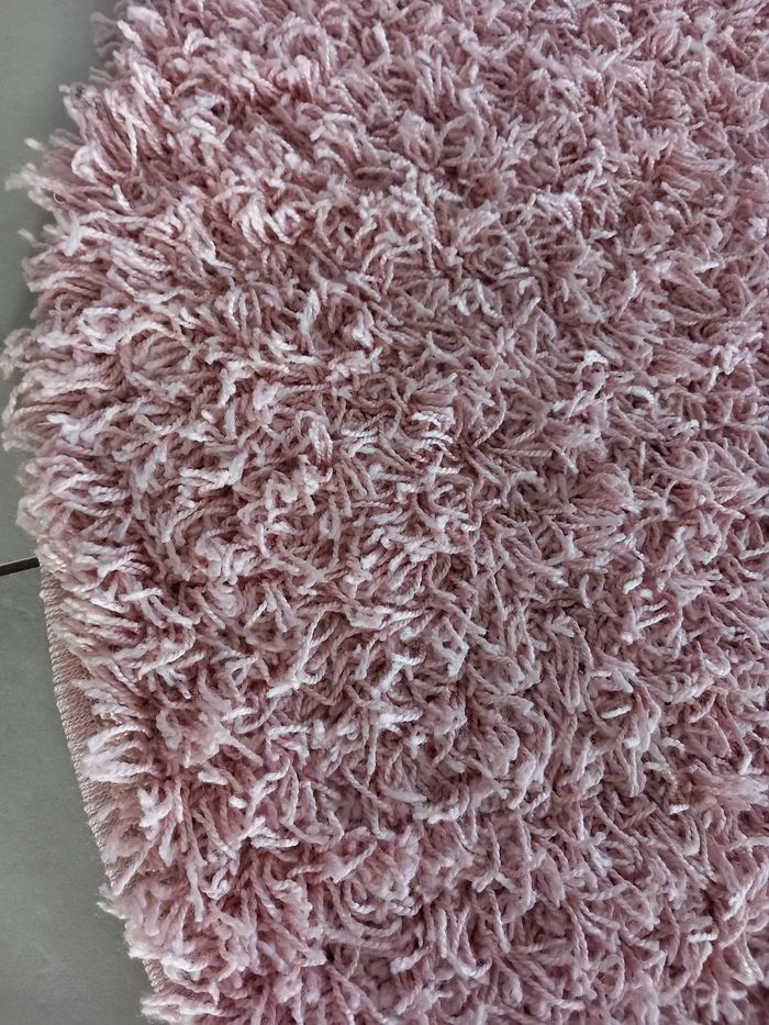 Tapis rond rose de diamètre 120 cm - photo numéro 2