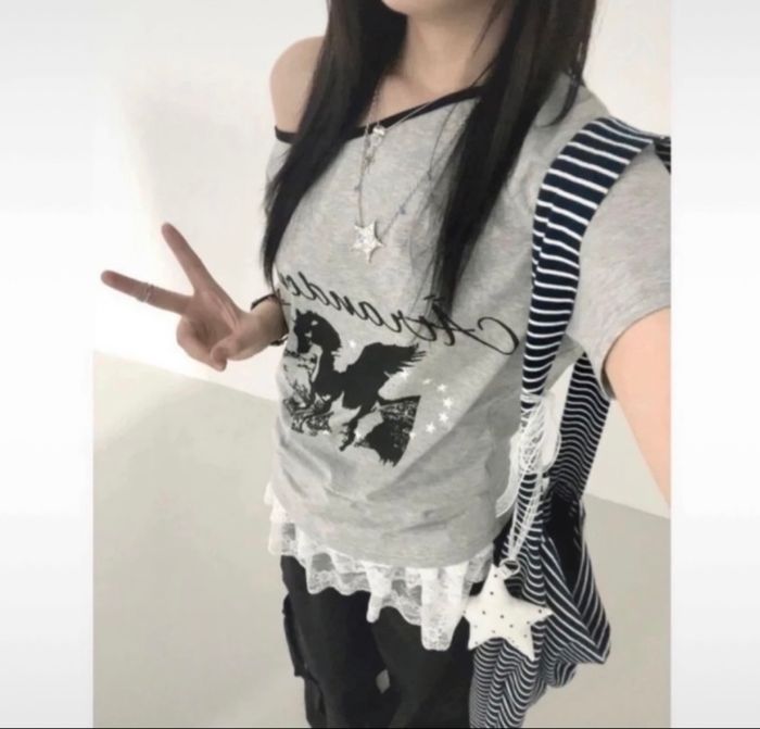 T-shirt à manches courtes avec imprimé de cheval de rêve, nouveau modèle d'été - photo numéro 2