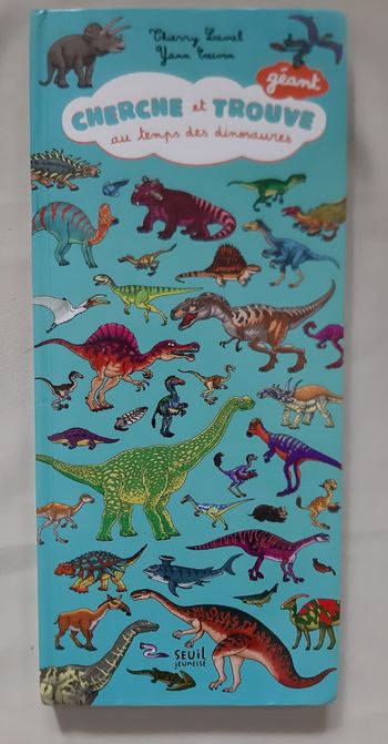 livre enfant - Cherche et trouve géant - Au temps des dinosaures