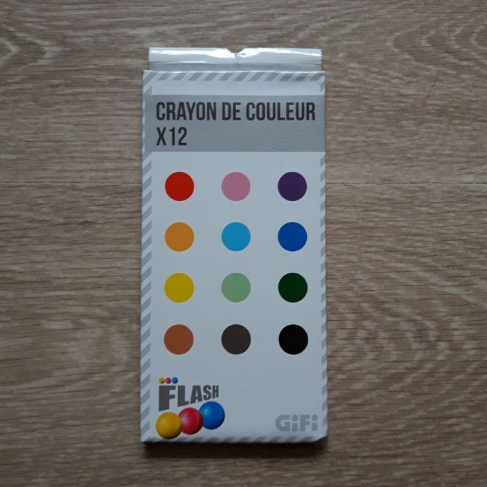 Lot de 12 crayons de couleur Gifi NEUF