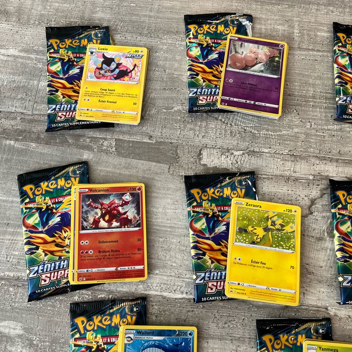 Lots de 11 booster Pokémon Zénith Suprême - Ouvert / Complet Français - photo numéro 3