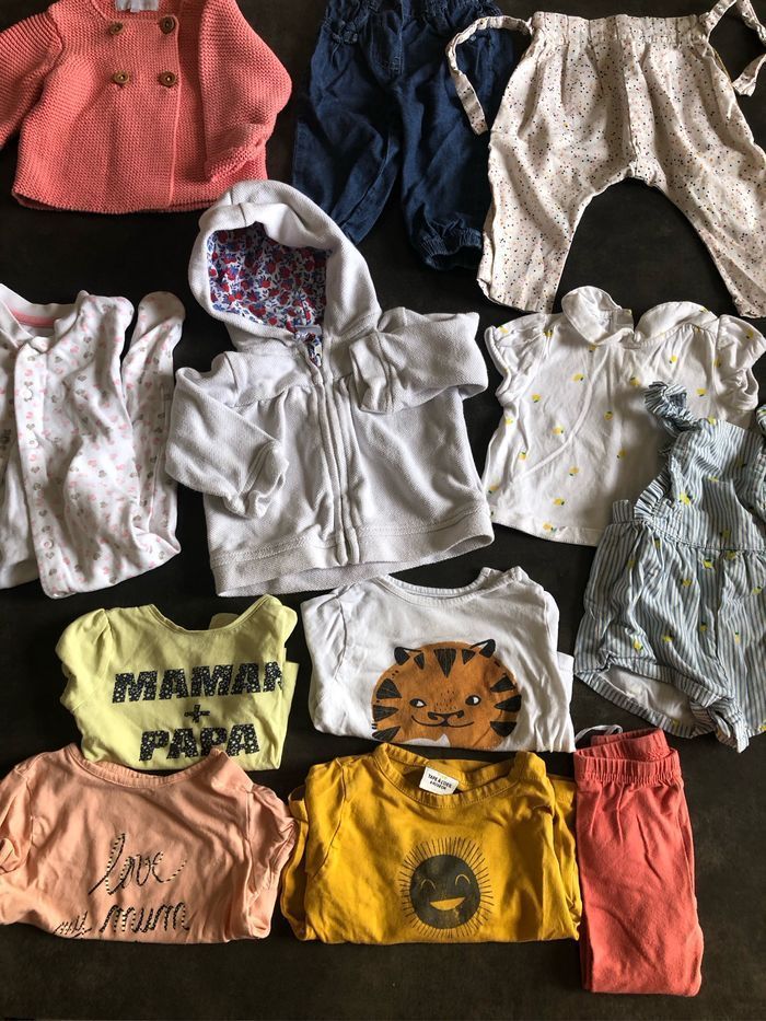 Lot vêtement été fille 6 mois 12 pièces