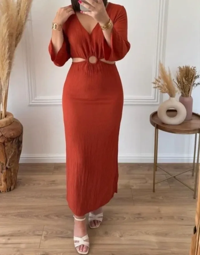 Magnifique robe neuve brique