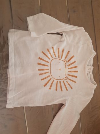 T-shirt bébé manches longues lion – 9 mois – Orchestra