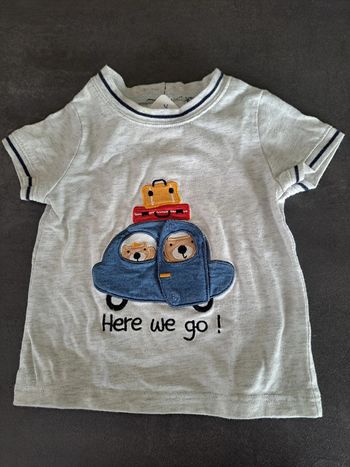 t-shirt voiture oursons 6 mois