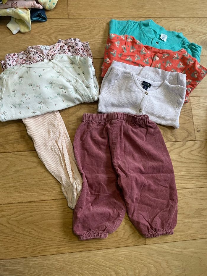 Lot de gilets fille 6 mois