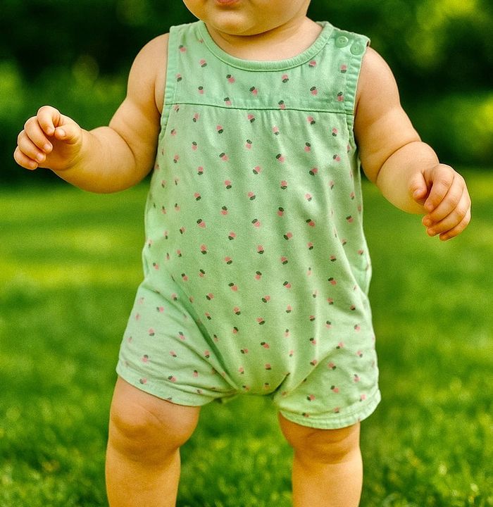 Très belle combinaison short courte manche pour bébé fille