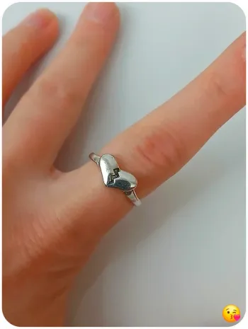 Bague argentée tendance en acier inoxydable