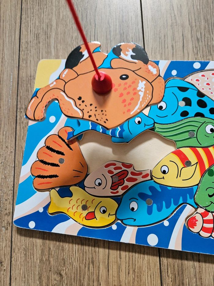 Puzzle avec aimants pour pêcher les poissons - photo numéro 4