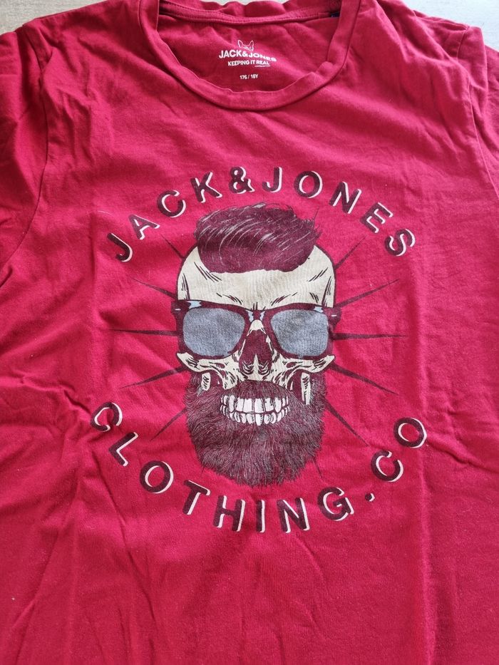 Tee-shirt rouge  jack et jones - photo numéro 2