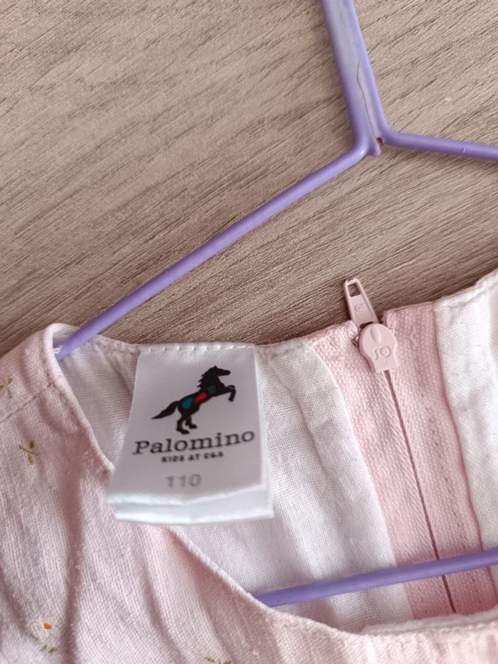 Robe de cérémonie rose poudré avec petites fleurs 5 ans neuve - photo numéro 5