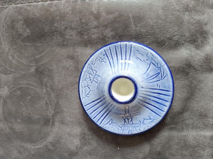 Lot de 3 moulins en céramique bleu de Delft - photo numéro 3