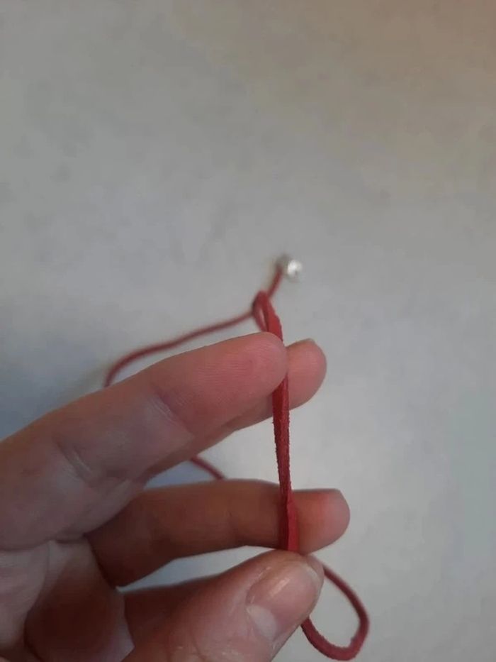 Collier rouge simple uni - photo numéro 3