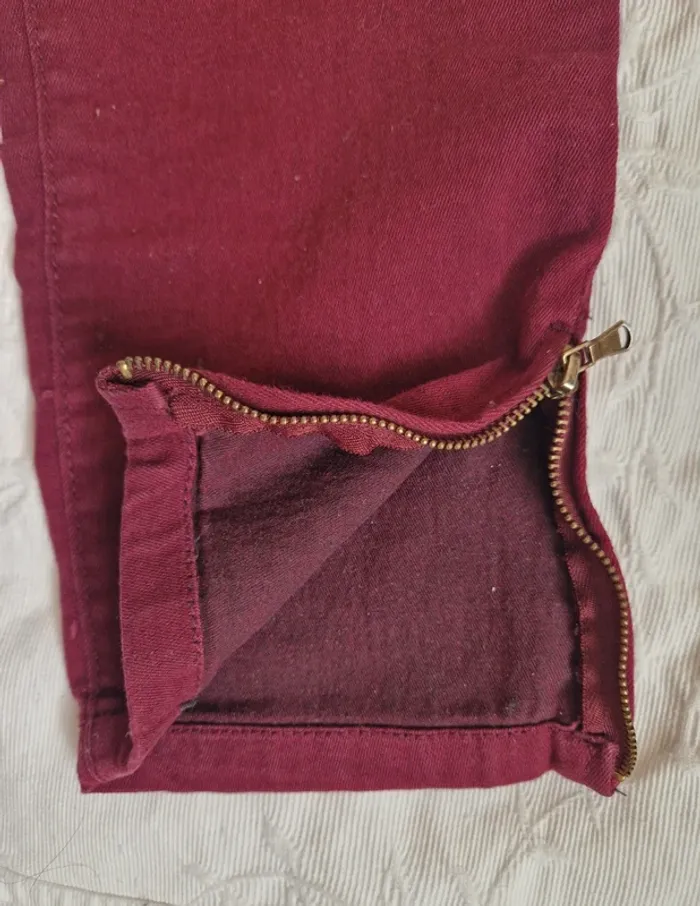 Pantalon bordeaux femme - photo numéro 8