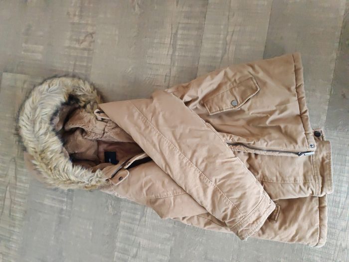 Veste camel avec fourrure - photo numéro 5