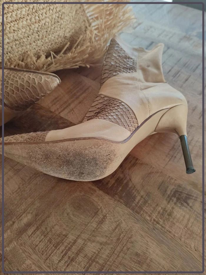 Bottines tout cuir de marque Plein Sud bon état pointure 39 - photo numéro 5