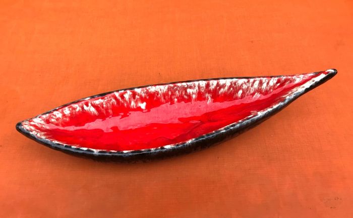 Années 1960 Grande coupe à fruits / Centre de table "Pirogue" - photo numéro 8