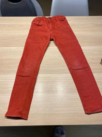 Jean bordeaux slim fit 7 ans