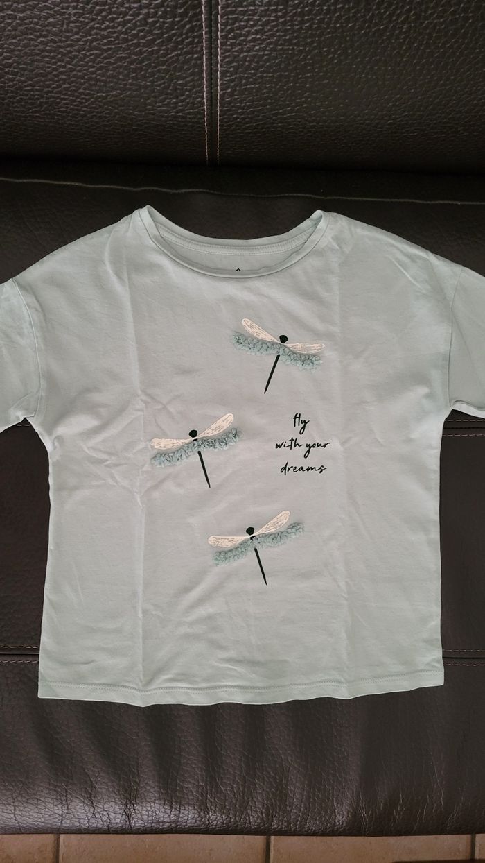 Teeshirt à manches longues bleu-vert - photo numéro 2