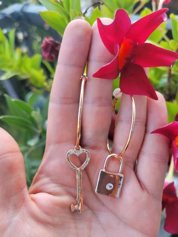 Clips asymetriques clefs de l amour et cadenas.