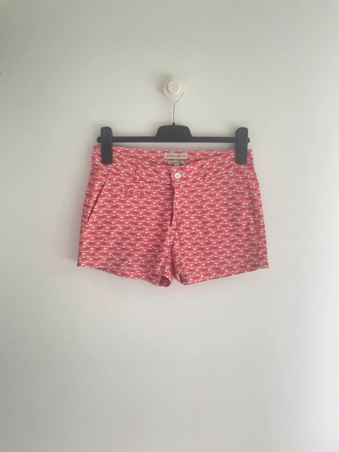 Short Paul & Joe Sister blanc à motif poissons rouges – 38