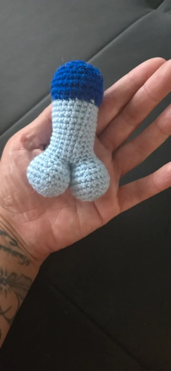 Amigurimi zizi bleu clair neuf - photo numéro 3