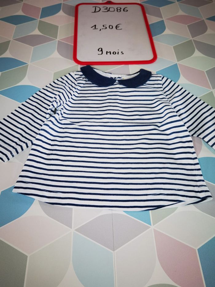 D3086 - tee-shirt fille 9 mois