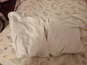 Bodies blanc manches longues x2