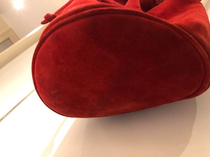 Sac rouge baluchon cuir - photo numéro 3