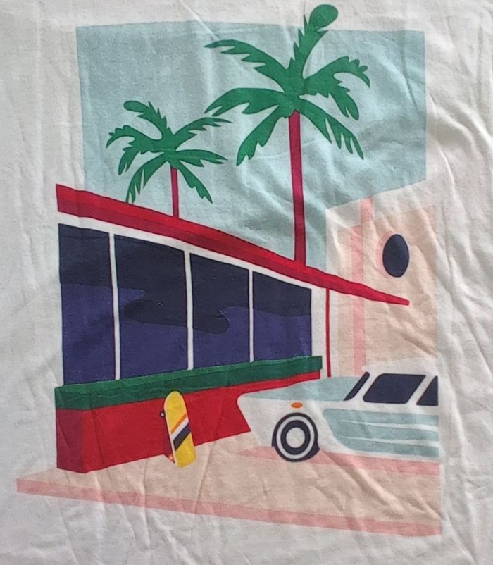T-shirt manches courtes marque U collection taille XXXXXL/5XL couleur blanc à motif pour homme - photo numéro 3