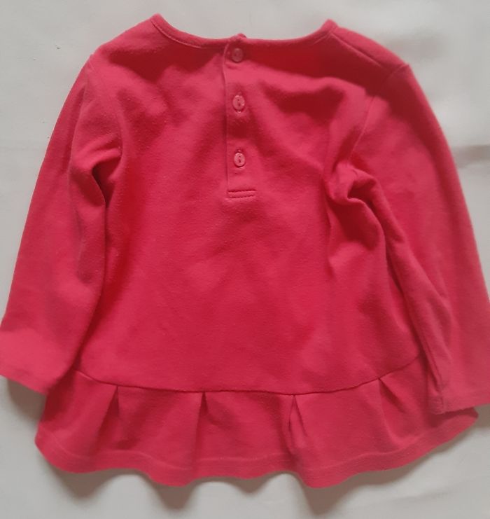 tunique rouge manches longues mi-saison fille - chat - 18 mois - photo numéro 5