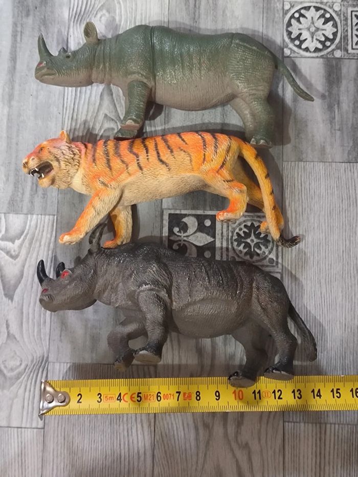 Lot 3 animaux 16 cm environ savane - photo numéro 2