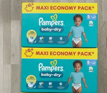 Lot 2 cartons Pampers taille 5