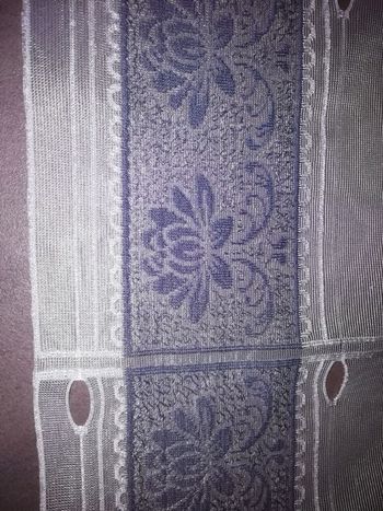 1 Rideau neuf blanc et gris