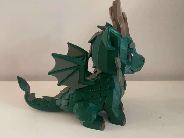 Dragon des bois – Figurine fantasy – déco dragon - photo numéro 4