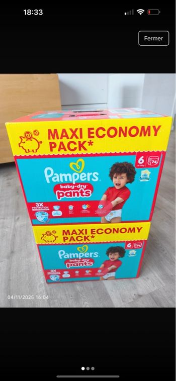couche pampers taille 6