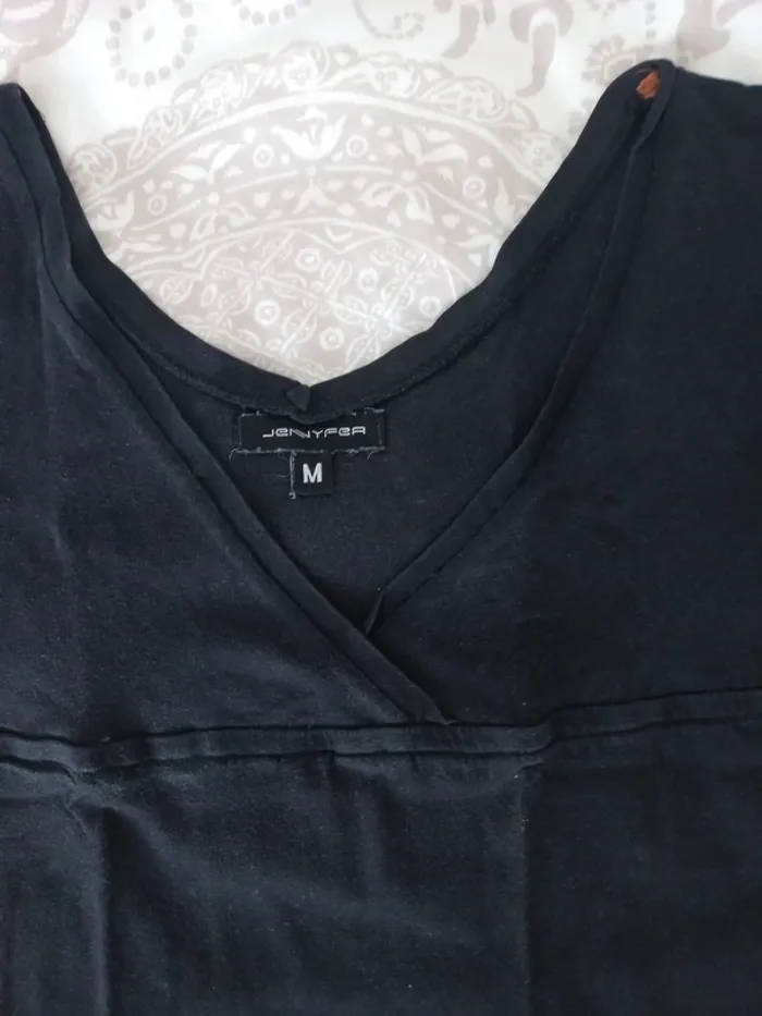Tee-shirt noir M Jennyfer manches courtes - photo numéro 2