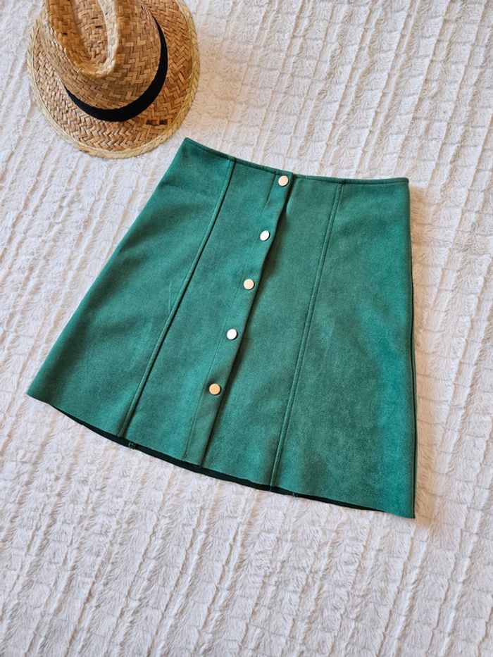 Jupe trapèze verte taille 36 Lili et Lala