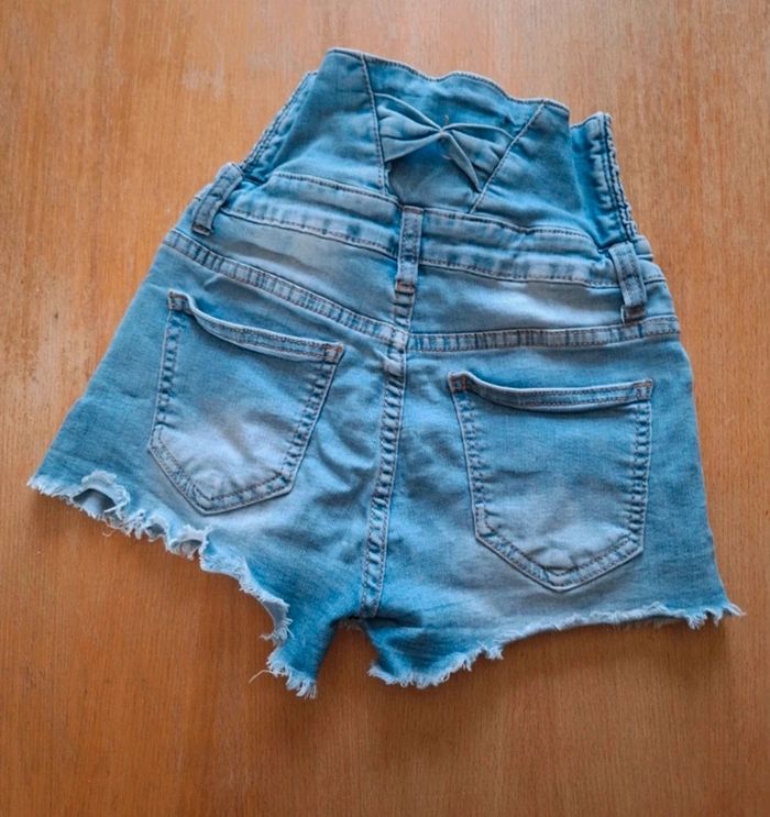 Short jeans taille haute secret denim - photo numéro 2