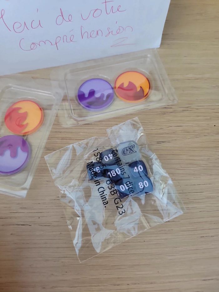 Lot accessoires jeu de carte pokemon jeton et dé - photo numéro 3