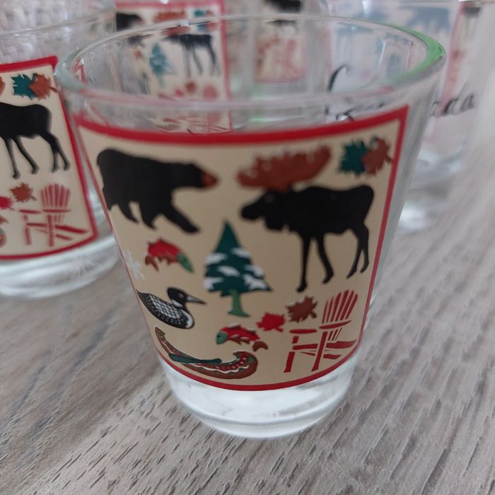 Lot 6 verres shooter Canada - photo numéro 2