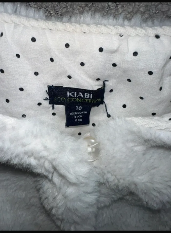 Veste fourrure poils doux toute douce chaude sans manches blanc Kiabi - photo numéro 3