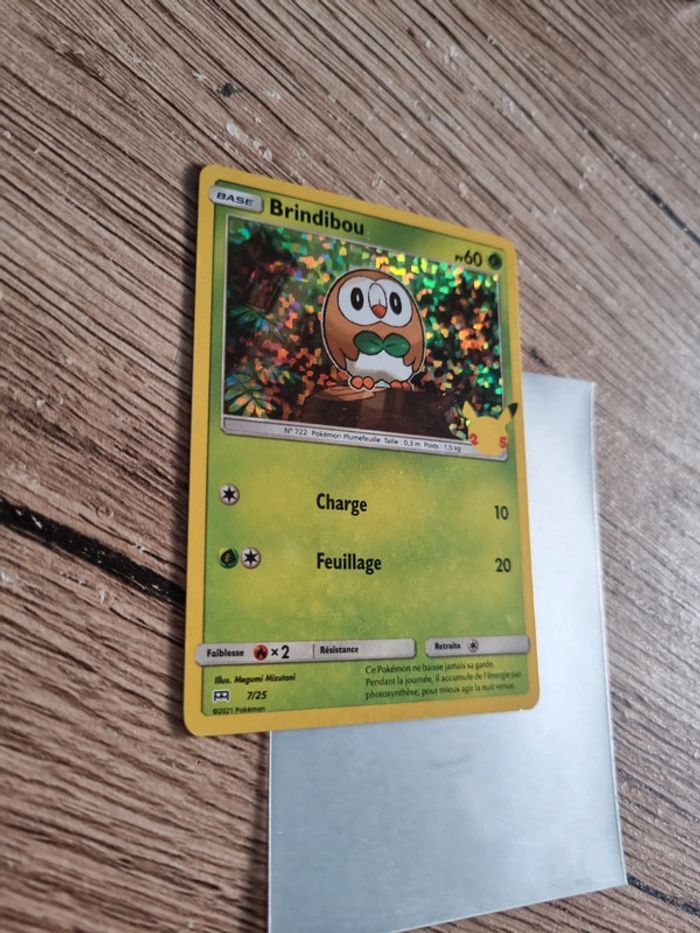 Carte pokémon brindibou holo 7/25 fr année 2021 anniversaires 25 ans pokémon - photo numéro 2