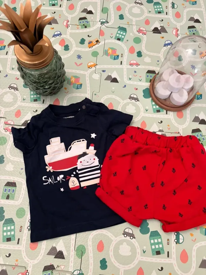 Ensemble t shirt orchestra et shirt Kiabi 3 mois