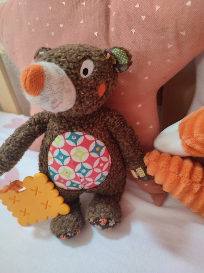 Peluche ours Tizours avec jouet de dentition - Ebulobo - photo numéro 4