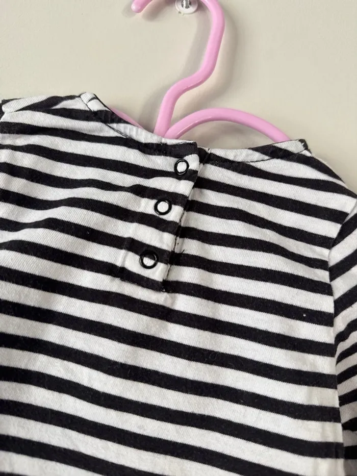 👚 haut manche longue - bébé fille / 6 mois - 68 cm - tape à l’œil - bon état - 109% coton - photo numéro 7