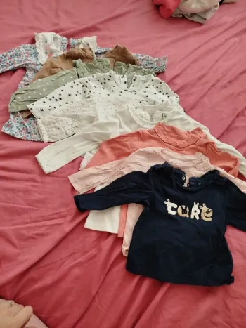 Lot de 9 Tee short manche longue