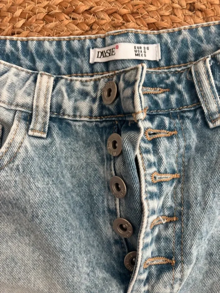 Short en jean taille haute - photo numéro 4