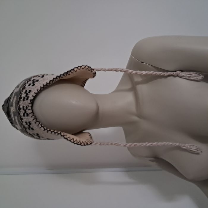 Bonnet péruvien beige marron noir Taille unique - photo numéro 2