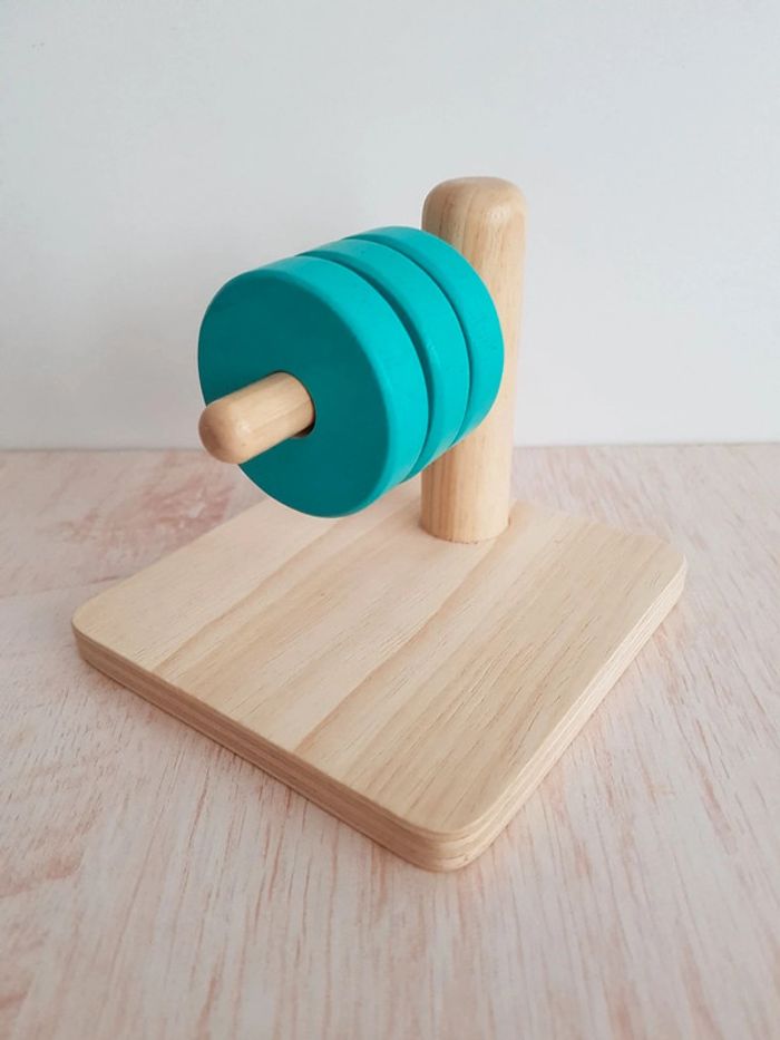 Puzzle trio Djeco et jeu disques à enfiler en bois - photo numéro 6